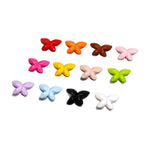 Baking Painted Faceted Butterfly Acrylic Beads 10mm Glossy Rainbow 50pcs 4