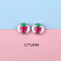 Hand Painted Cartoon Pattern Pearlized Acrylic Beads ABS Plastic 10pcs 8