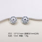 Painted Alloy Metal Beads Black and White Enamel Baking Style 10pcs 8