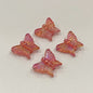 Transparent Butterfly Acrylic Beads 16mm UV Plating Summer 30pcs 12