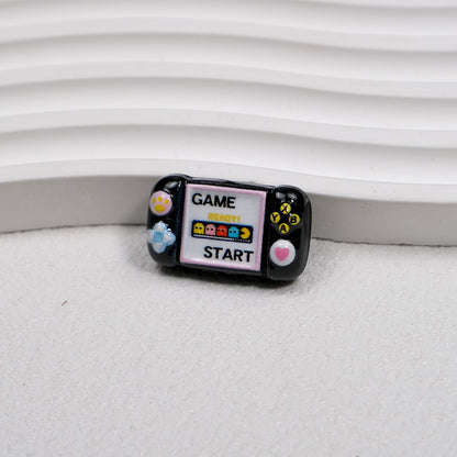 Printed Square Acrylic Beads 25mm Game Console Design 10pcs 6