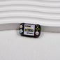 Printed Square Acrylic Beads 25mm Game Console Design 10pcs 6