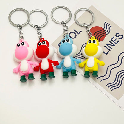 PVC Dinosaur Keychain Cartoon Soft Rubber Cute Toy Charm 3