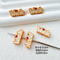Crown and Wink Metal Beads 13mm Glossy Pastel Painted Alloy 10pcs 15