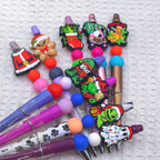 Silicone Focal Beads Christmas Series Assorted Holiday Designs 20pcs 5