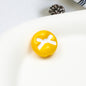 Baking Painted Acrylic Beads 18mm Enamel Candy Letter 50pcs 30