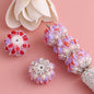 Flower Tiered Ball Resin Beads 22mm Vintage Pearl Accent 5pcs 14
