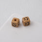 Colorful Smiley Square Acrylic Beads 9mm Enamel Glossy 20pcs 7