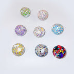 Natural Shell Embeded Rhinestone Bubblegum Ball Rhinestone Beads 16mm 10pcs 5