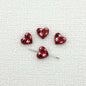 Heart Metal Beads 12mm Baking Painted Puzzle Pattern Enamel 10pcs 15