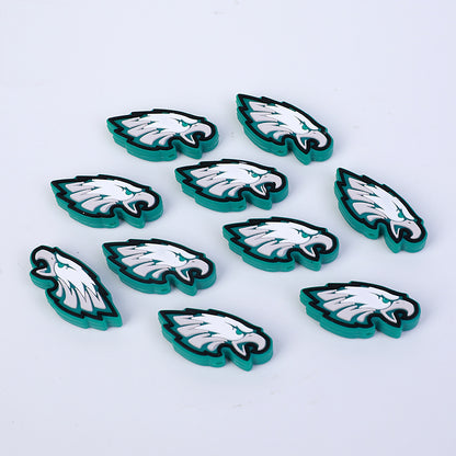 Silicone Focal Beads NFL Football Helmets and Logos 20pcs 3