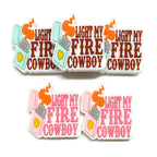 Silicone Focal Beads Lighter Light My Fire Text 20pcs 3