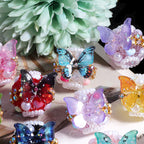 Embellished Bubblegum Beads 20mm Radiant Butterfly Design 5pcs
