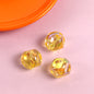 Transparent Fig Shaped Acrylic Beads 16mm UV Plating 100pcs 4