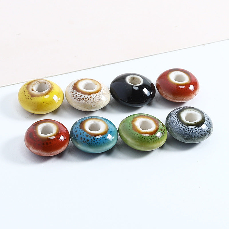 Ceramic UFO Spacer Beads 12mm Vintage Fambe Blaze 40pcs 4