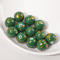 Spray Painted Round Acrylic Beads 16mm Gilded Colorful 50pcs 7