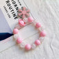Acrylic Snowflake Beaded Keychain Plastic Resin Frosty Colors 15