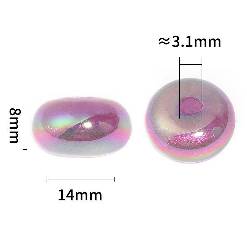 Acrylic Spacer Beads 8mm UV Plating Crack Imitation 100pcs 3