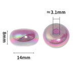 Acrylic Spacer Beads 8mm UV Plating Crack Imitation 100pcs 3
