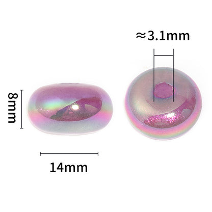 Acrylic Spacer Beads 8mm UV Plating Crack Imitation 100pcs 3