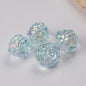 Transparent UV Plating Rose Acrylic Beads 20mm Shaped 50pcs 7