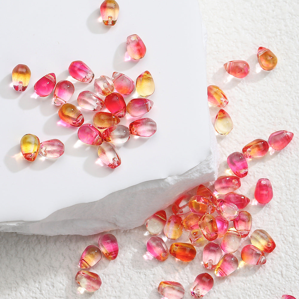 Czech Glass Beads Teardrop 6mm Translucent Mixed Colors 50pcs 5