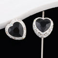 Double-Sided Heart Rhinestone Beads 22mm Alloy Encrusted 10pcs 4