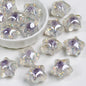Glitter Rose Star Resin Beads 22mm Sparkle Mixed Colors 10pcs 18