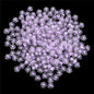 Transparent Frosted Flower Acrylic Beads 12mm Soft Pastel 100pcs 10