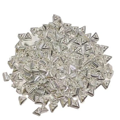 Tiny Triangular Acrylic Beads 4mm Silvery Spacer CCB Plastic 1000pcs 5