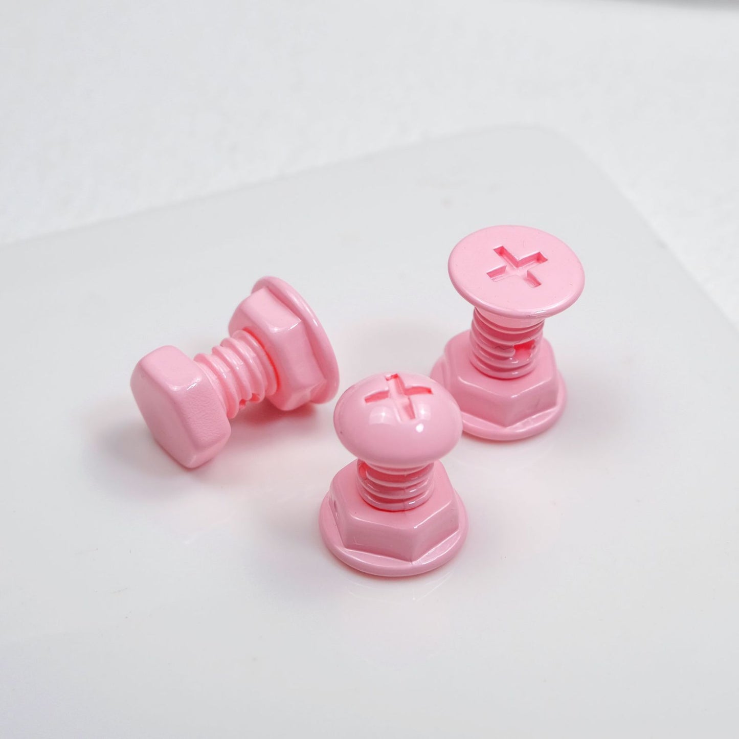 Painted Screws Acrylic Beads 16mm Colorful Mixed 50pcs 6