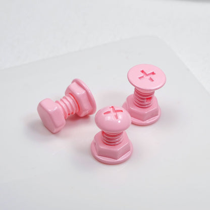 Painted Screws Acrylic Beads 16mm Colorful Mixed 50pcs 6