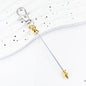 Beadable Keychain Metal Conical Bullet Shape Rose Gold Silver Gun Gray Black 7