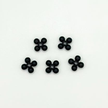 Four Leaf Clover Metal Beads 7.5mm Baking Painted Alloy Spacer 50pcs 16