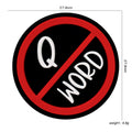 Silicone Focal Beads Q Word Bold Black and Red Circle Badge 20pcs 2