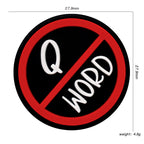 Silicone Focal Beads Q Word Bold Black and Red Circle Badge 20pcs 2