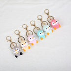 Crochet Penguin Keychain Pastel Colors with Bow Tie 1pc 2