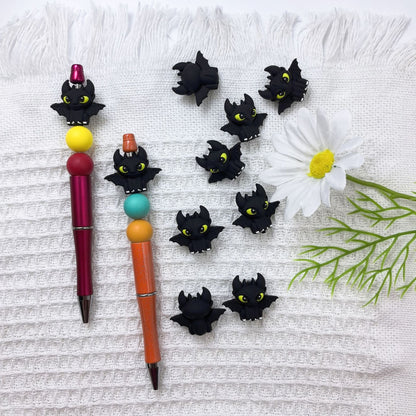 Silicone 3D Focal Beads How To Train Your Dragon Perched Dragon Figures 20pcs 3