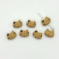 Kitten Metal Beads 12mm Baking Painted Colorful 10pcs 13