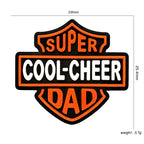 Silicone Focal Beads Dad Super Cool Cheer Badge Retro Shield 20pcs 2