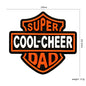 Silicone Focal Beads Dad Super Cool Cheer Badge Retro Shield 20pcs 2
