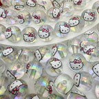 Printed Round Acrylic Beads 16mm Adorable HK Design 50pcs 5