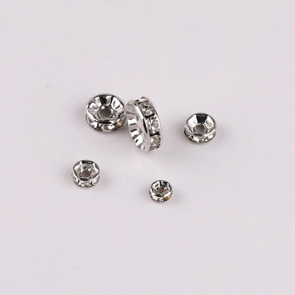 Brass Rhinestone Spacer Beads 4-12mm Sparkling Gold 300pcs 6