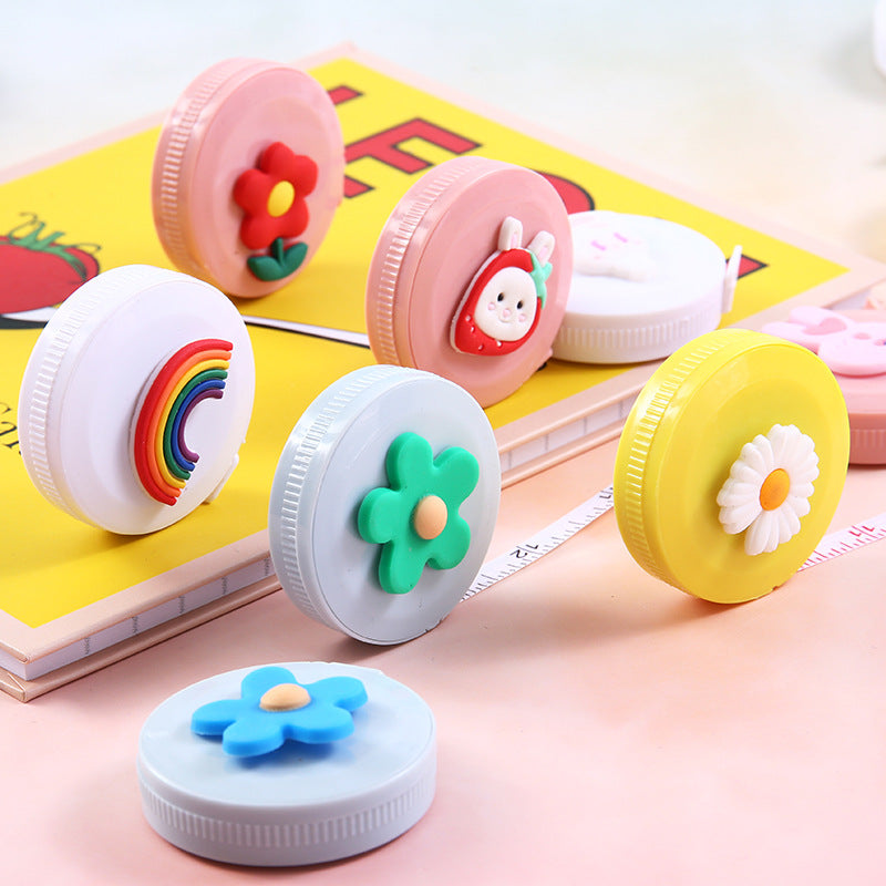 Retractable Plastic Measuring Tape Dual Metric Imperial Cute 2pcs 5cm 3