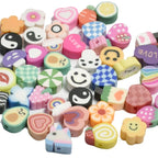 Cartoon Pattern Clay Beads 10mm Multicolor Polymer 200pcs 5
