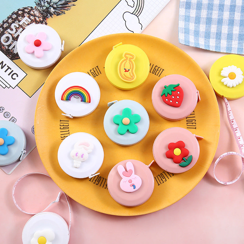 Retractable Plastic Measuring Tape Dual Metric Imperial Cute 2pcs 5cm 2