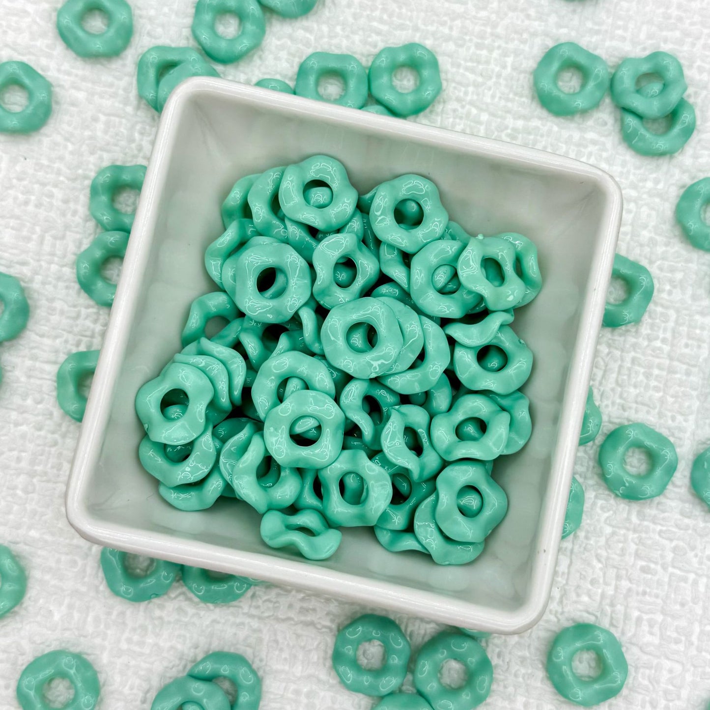Acrylic Wavy Spacer Beads 12mm Baking Painted Colorful 50pcs 19