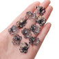 Lotus Transparent Glass Beads 16x21mm Pastel Colors 5pcs 14