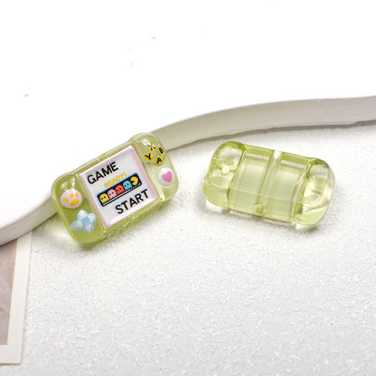 Clear Square Acrylic Beads 25mm Game Console Printed 10pcs 16