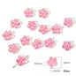 Transparent Chubby Five-Petal Flower Acrylic Beads 15mm Colorful 20pcs 8